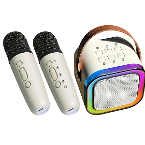 Caixa de som - Karaokê - 2 mic.