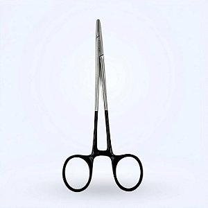 Porta Agulha Crile com Vídea Cabo Preto 14cm