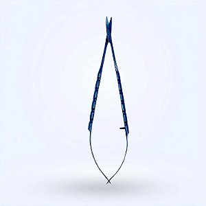 Tesoura Castroviejo Curva Azul 16cm