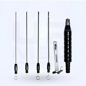 Kit Cânula para Lipoaspiração de Papada Preto - 6 itens