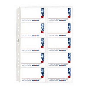 Refil Porta Cartão Telefônico - Pacote 10 Folhas - Chies