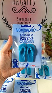 Cartão com Mini Sabonete Novembro Azul -25 unidades