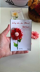 Vela Margarida no cartão Lembrancinha Dia das Mães - 10 unds