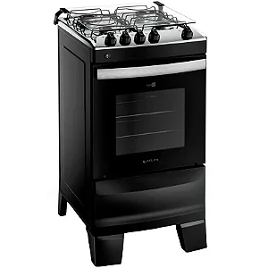 Fogão Atlas Agile UP 4 Bocas Inox Forno c/ Luz Grade Desliz