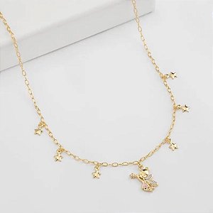 Colar fadinha banho ouro 18k