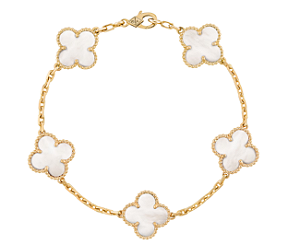 Pulseira trevo banho ouro 18k