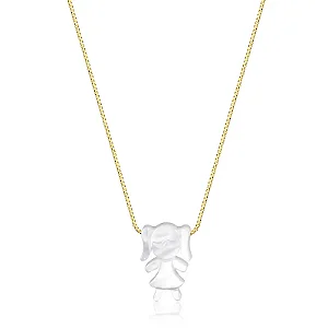 Colar filha madreperola banho ouro 18k