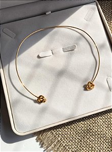 Colar de aro banhado a ouro 18k