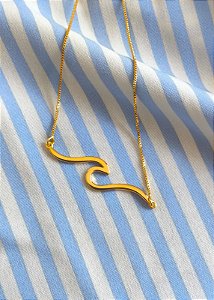 Colar onda banhado a ouro 18k