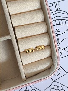 Brinco doce banho ouro 18k