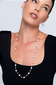 Brinco argola perola banho ouro 18k