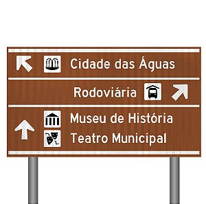 Placas de atrativos turísticos