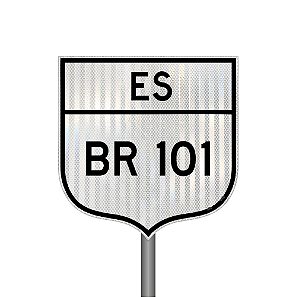 Placas de identificação de rodovias