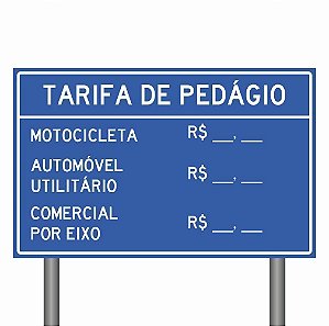 Placas de pedágio