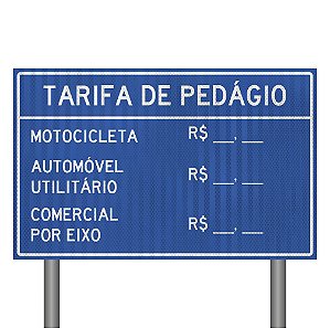 Placas de pedágio