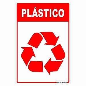 Placa lixo plástico