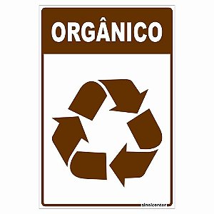Placa lixo orgânico