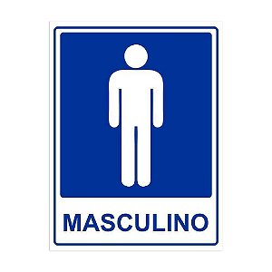 Placa de banheiro masculino