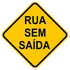 Placa de rua sem saída A-45