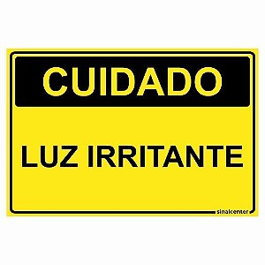 Placa cuidado luz irritante