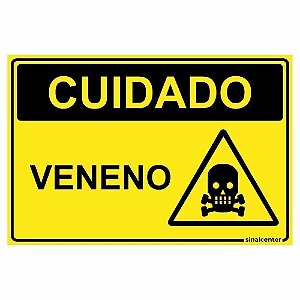 Placa cuidado veneno