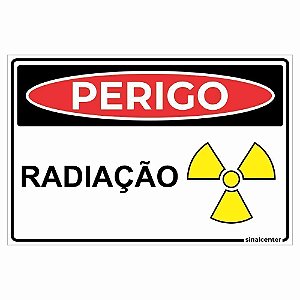 Placa perigo radiação