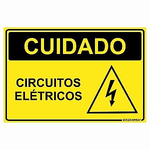 Placa cuidado circuitos elétricos