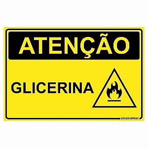 Placa atenção glicerina