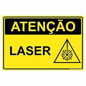 Placa atenção laser