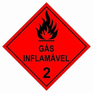 Placa gás inflamável 2