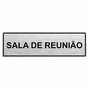 Placa de aço escovado sala de reunião