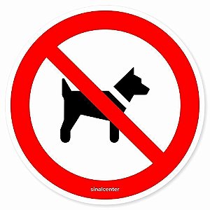 Adesivo de segurança proibido cachorro (10 un.)
