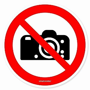Adesivo de segurança proibido fotografar (10 un.)