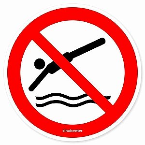 Adesivo de segurança proibido mergulhar (10 un.)
