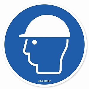 Adesivo de segurança use capacete de proteção (10 un.)