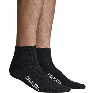 Meia Cano Medio Cavalera Preta