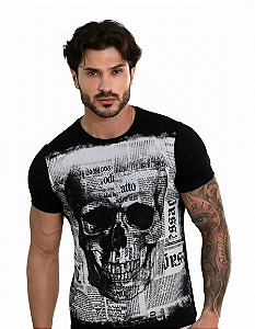 Camiseta RC Skull com Strass