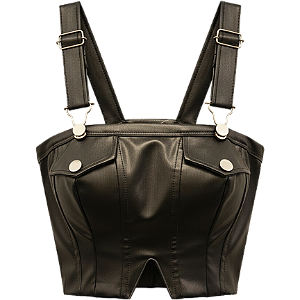 Cropped Botão Tamanho Único