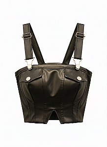 Cropped Botão Tamanho Único