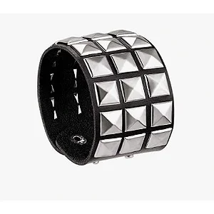 Pulseira c/ Pirâmide 3 Fileiras