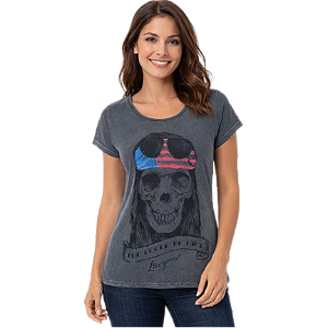 Camiseta LP Estonada Baby Look Axl Rose Skull