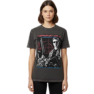 Camiseta LP Estonada Baby Look Exterminador do Futuro