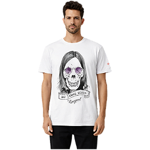 Camiseta LP Branca Skull Ozzy