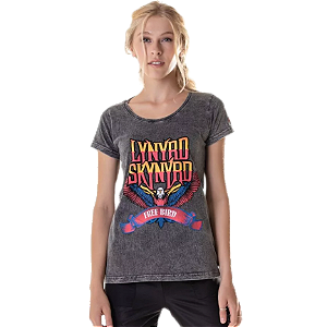 Camiseta LP Estonada Baby Look Lynyrd Skynyrd