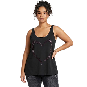 Regata NR Estonada Coração c/ Pedraria