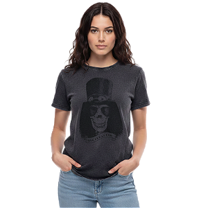 Camiseta LP Estonada Baby Look Slash Skull