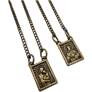 Escapulário Ouro Envelhecido