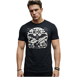 Camiseta RC Ac/Dc Bat Skull