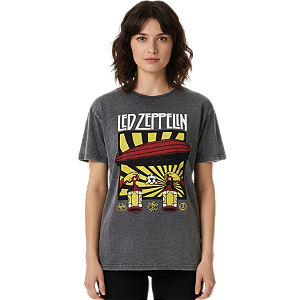 Camiseta LP Estonada Baby Look Led Zeppelin