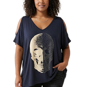 Camiseta RC Skull c/ Strass